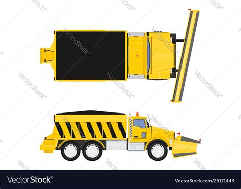 Cartoon Snow Plow Royalty Free Vector Image Vectorstock