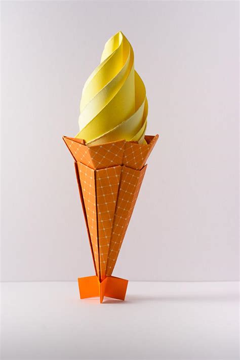 Step By Step Origami Ice Cream Cone Jadwal Bus