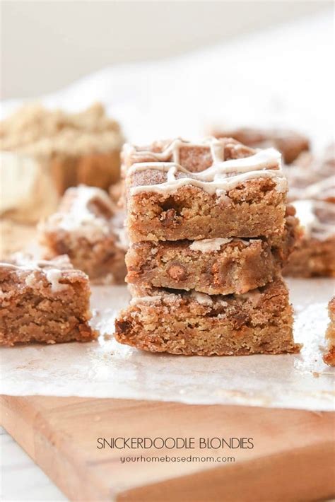 Snickerdoodle Blondies Recipe Your Homebased Mom