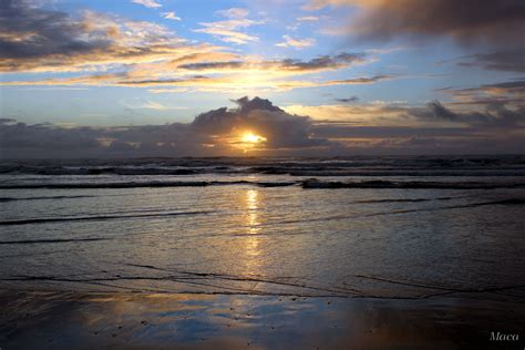 Sunset At Rockaway Beach Oregon Usa One Of My Favorite Picture So