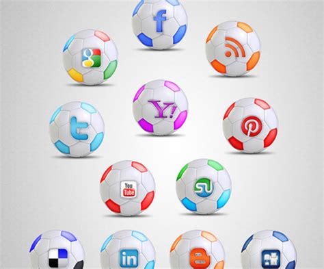 Football Style Social Icons Pack Best Free Icons