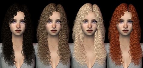 The Sims 3 Curly Hair Curly Hairstyle Newsea`s Nightwish Retextured