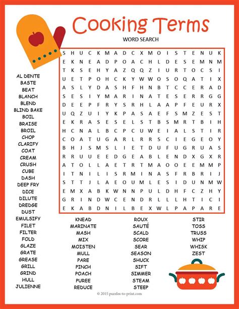 Printable Food Word Search