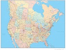 Detailed United States and Canada map in Adobe Illustrator format