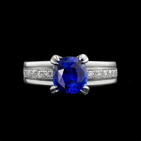 Royal Blue Sapphire Ring Harmony Designer Jewelry By Adam Neeley