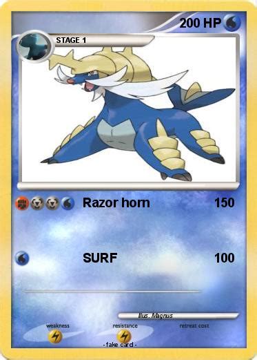 This may also leave those pokémon with a burn. Pokémon 1 18543 18543 - Razor horn - My Pokemon Card