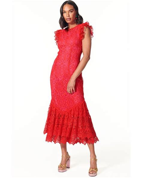 Never Fully Dressed Red Lace Frida Lyst