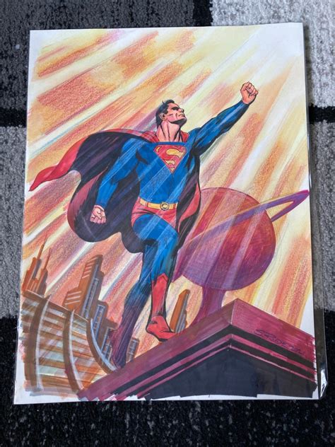 Steve Rude Superman Commission Nikos Superman Page