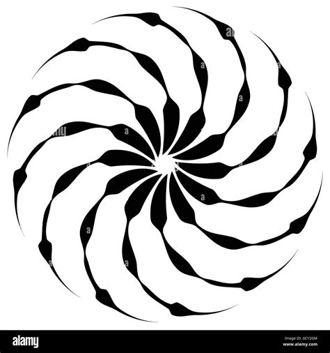 Forma Espiral En Blanco Las Líneas Curvas Girando Desde Un Punto