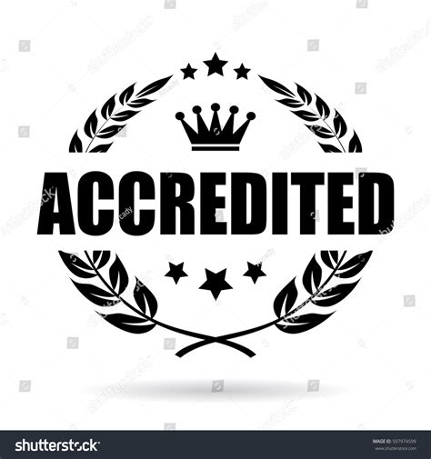 Accredited Award Icon Vector Illustration Isolated Stock Vector