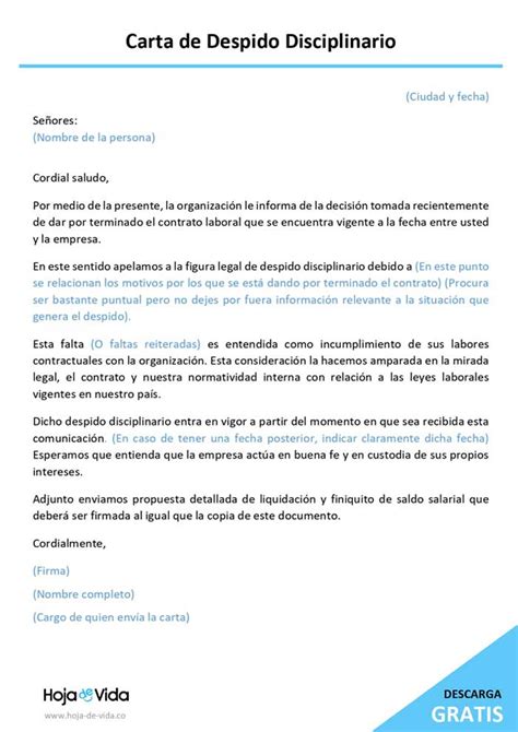 Carta De Despido Articulo 45 Nicaragua Berkata B Images And Photos Finder
