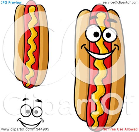 Hot Dog With A Face Clipart