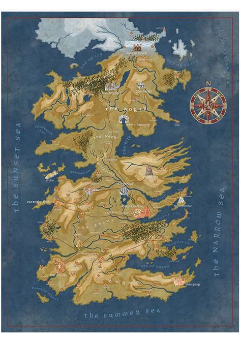 Alas, we'll probably have to wait until 2019 before the eight season arrives. Game of Thrones Westeros Map Puzzle