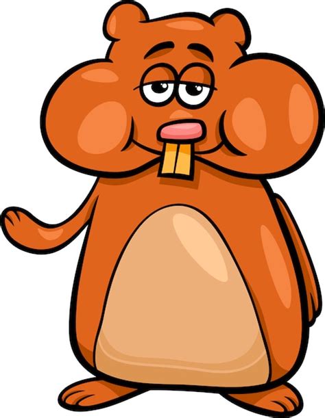 Premium Vector Hamster Character Cartoon Illustration