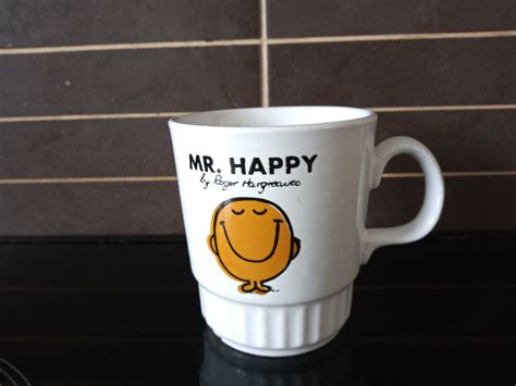 Vintage Mr Men Mug Mr Happy Mug Roger Hargreaves Novel Etsy