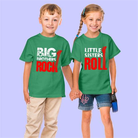 Buy Kids Sibling T Shirt Brother Sister Rock And Roll Hangout Hub