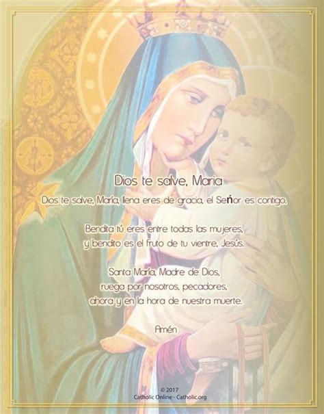 Dios Te Salve Maria Prayer For My Son Prayers Prayers For Healing