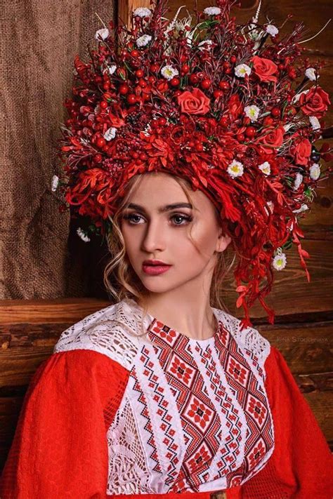 Ukrainian Flower Crown Ukrainian Women Headpiece Headdress