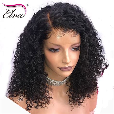 Curly Full Lace Human Hair Wigs For Black Women Brazilian Remy Full