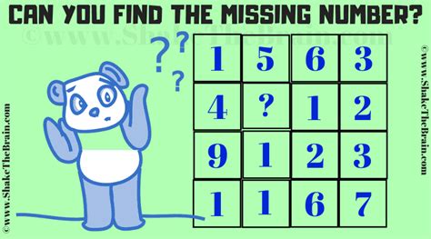 Missing Number Math Picture Puzzle With Solution