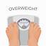 Overweight Human With Fat Feet On Scales Isolated White Stock 