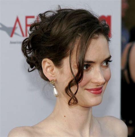 Winona Ryder and Bridget Marquardt hair | Carefree upswirl and wrapped