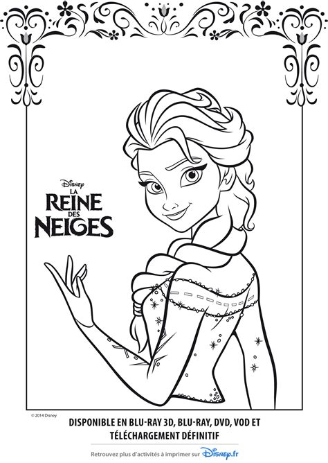 Coloriage Officiel De La Reine Des Neiges Elsa La Reine Des Neiges Imprimer Et A Colorier
