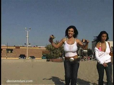 Denise Milani Having Fun With Jaime Hammer On The Beach Im Sure She