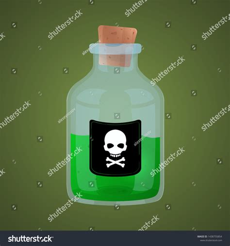 Glass Bottle Poisonous Liquid Stock Vector Royalty Free 1438755854