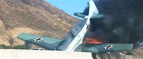 The plane was chartered by the world food program to transport supplies and wages to wau and aweil. Vintage plane erupts in flames after crashing onto freeway ...
