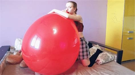 Kira S Btp Of A Red China 36 Balloon 1080p Hyperinflation Clips4sale