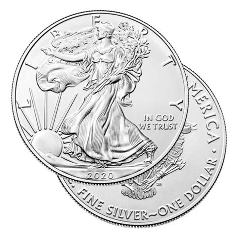 Lot Of 5 Silver 2020 American Eagle 1 Oz Coins 999 Fine Silver Us