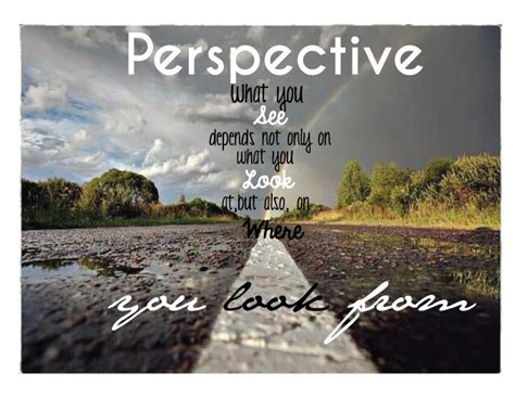Perspective Quote What You See Depends Not Only On What You Look At