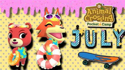 July 2023 Preview 🛹 Animal Crossing Pocket Camp Youtube