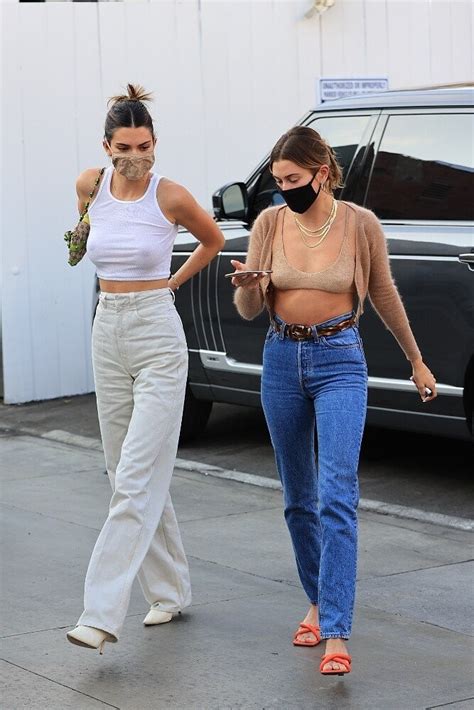 kendall jenner and hailey baldwin in see through tops 21 photos the fappening