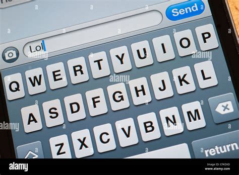Texting Smartphone Qwerty Keyboard Hi Res Stock Photography And Images
