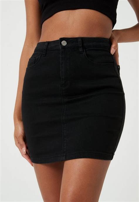 Black Stretch Mini Skirt Fashion Skirts