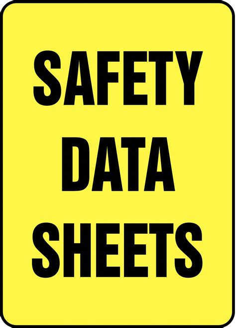 Accuform Safety Data Sheets Safety Sign Safety Data Sheets Plastic