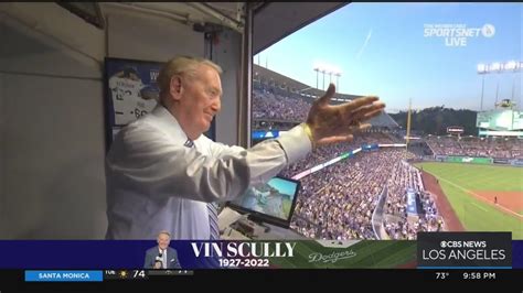 Legendary Dodgers Announcer Vin Scully 94 Dies Youtube