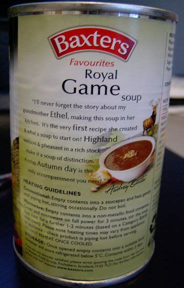 Gourmets Gallery Baxters Royal Game Soup