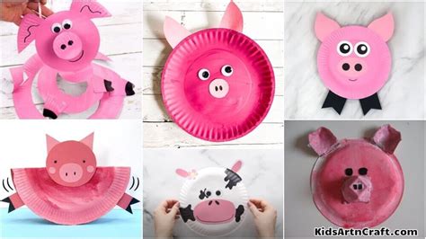 Pig Paper Plate Crafts For Kids Kids Art And Craft