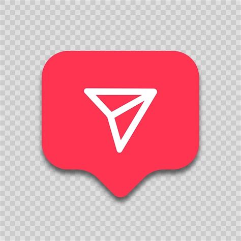 Premium Vector Instagram Direct Message Notification Icon With