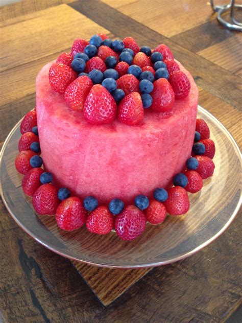 Fruit Cake Watermelon Fresh Fruit Cake Cake Made Of Fruit Fruit Cakes Fruit Birthday Cake