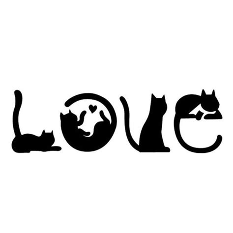 Cat Love Svg Cats Spelling Out Love Cat Svg Digital Etsy