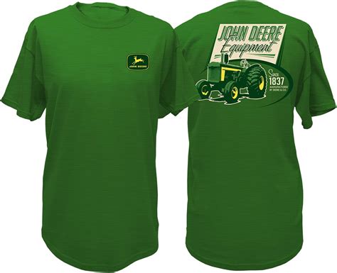 Amazon John Deere Men S Jd Equipment Short Sleeve Shirt Green