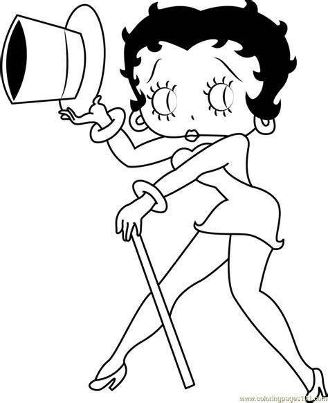 Betty Boop Logo Coloring Pages Clipground Wecoloringpage Sketch