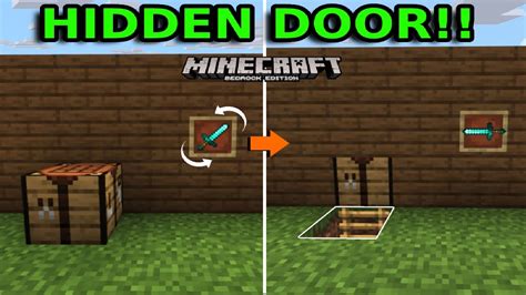 Minecraft Item Frame Secret Door Bedrock Redstone Tutorial Updated