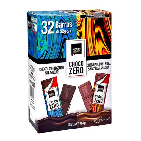 Chocolate Picard Choco Zero Sin Azúcar 32 Piezas 704 G Envío Gratis