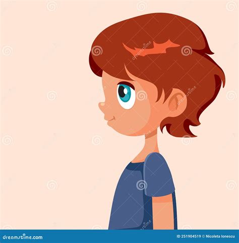 Profile Avatar Of A Cute Little Boy Smiling Vector Cartoon Illustration