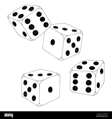 Dice And Outline Hi Res Stock Photography And Images Alamy